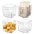 iDesign Pantry Storage Bin, Small Cube Organizer, Set of 4, Clear