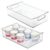 iDesign Plastic Pantry Storage Organizer Bin, Set of 2, Clear