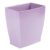 iDesign Small Plastic Bathroom Trash Can, Slim Rectangle Purple