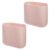 iDesign Small Slim Plastic Bathroom Trash Can, 2-Pack, Pink