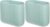 iDesign Small Slim Plastic Bathroom Trash Can, Blue (Pack of 2)