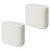 iDesign Small Slim Plastic Bathroom Trash Can, Coconut White, 2-Pack