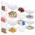 iDesign Stackable Plastic Handle Bin Storage Organizers, 18 Pack, Clear