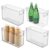 iDesign Tall Plastic Storage Bin with Handles, Set of 4, Clear