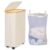 iEGrow Laundry Hamper with Lid, 75L Hamper with Wheels & Removable Bag, Slim Laundry Basket on Wheels with Bamboo Frame, Collapsible Rolling Clothes Hamper for Bedroom Dorm, Beige