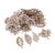IEUDNS 50Pcs Natural Wooden/Leaf and Corner Onlay Appliques for