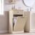 IFBUY Tilt Out Laundry Hamper Cabinet, Modern Trash Can Cabinet, Cream
