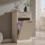 IFGET Tilt-Out Trash Can Cabinet, Modern Laundry Hamper Cabinet, Cream
