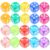 ifundom 100pcs 12mm Acrylic Gaming Dice with Rounded Corners and Hexagonal Faces, Sturdy Replacement Dice for Mahjong Table and Board Games, for Family Gatherings and Game