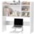 IGERI 30 Inch Wide Small White Desk Hutch Dorm Top Only 5 Shelves Organizer for College