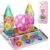IGIVI Mini Magnetic Tiles Travel Set, Portable Magnetic Blocks for Toddlers