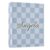 IHCVHQX Custom 3 Ring Binder 1.5 Inch Round Rings Checkered Light Blue Personalized Name Binders Organizer Fashion View Binder with 2 Pockets for School Office Supplies
