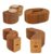 Ihpaper AlienTech Home Furniture Softeating Modern Design Accordin Folding Paper Stool Sofa Chair Kraft Paper Relaxing Foot Stool-Fashion Paper Design, Ideal for School, Kitchen,Living & Dining Room