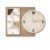 IHRTLH Decorative Painting Living Room Wall Art Abstract Frameless Clock Painter Silent(55 * 40cm)