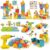 IIROMECI STEM Education Building Toys, 248 PCS Electric Gear Building Blocks Toys Set with Drill, Toddler Screw Toy, Kids Tool Set Construction Toy for Boys Girls Gifts Age 3-8