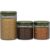 iKoffy Glass Pantry Storage Containers (0.6qt/1.2qt) Set of 3,Round