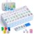 Ikowo American Mahjong Set, 160 Blue Melamine Tiles (1.2”), Portable Travel Bag, Dice & Chips, Double Layer Scratch Resistant, Home, Party, Game Night, for Mahjong Lovers