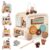 Ikubigu Wooden Activity Cube – 8 in 1 Montessori Toys Boys Girls, Multipurpose Educational Learning Toys for Toddlers Baby Activity Cubes with Animal Tourism Bus Theme