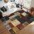 Ileading 5×7 Area Rugs for Living Room, Washable Non Slip Bedroom Rug, Soft Low Pile Large Modern Geometric Carpet Indoor for Dining Room Kids Room Nursery Office