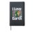 I Love Earth Nature Conservation Planet Awareness Hardcover Journal, Black