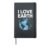 I Love Earth Nature Sustainability Design Hardcover Journal, Black