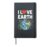I Love Earth Planet Nature Conservation Design Hardcover Journal, Black