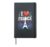 I Love France Eiffel Tower Croissants Hardcover Journal, Black