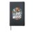 I Love Music Microphone Vinyl Notes Hardcover Journal, Black