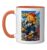 I Love NYC, Urban Skateboarding Bear Street Art Graphic Ceramic Mug, Orange/White, 11oz
