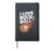 I Love Rock And Roll Flaming Guitar Hardcover Journal, Black