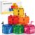 Imagimags Studded Magnetic Tiles Construction Set – Building Brick Compatible Expansion Pack (18 Pieces) – Connects Magnetic Tiles to Small Building Bricks – Kids 5+