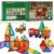 IMAGINATION Magnetic Tiles 60 Piece Set for Kids Ages 3–12, Large 3-Inch STEM Building Blocks, Montessori Educational Toy for Boys and Girls