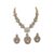 Imperial Clear Polki Kundan Statement Pendant Necklace Set with Earrings