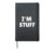 I’m Stuff Funny Couple I Was Doing Stuff Hardcover Journal, Black