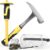 INCLY 5 PCS Geology Rock Pick Equipment Kit, 32 oz. Rock Hammer with 12″ Mason Concrete Chisel, Safety Glasses, Whistle, jewelers loupe, Tool Set for Hounding,Gold Mining & Prospecting, Stone Breaking