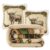 Indigo Hill by HiEnd Accents Highland Cow 3 Piece Sherpa Western Blanket Set, Vintage Grand Livestock Auction Print, Highland Cow Fleece Throw with Matching Western Pillows, 1 Throw and 2 Pillows
