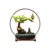 Indoor Fountain Tabletop Ceramic Desktop with LED Light Circle Rockery Waterscape Living Room Office Table Decoration Home