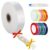 Industrial Flat Poly Tubing Roll Set, 2 in Wide PE Plastic Poly Tubing Roll, 984 ft Clear Poly Bag Film with 10 Ribbon Rolls and Scissors, for Food Packaging, Electronic Parts, Accessories