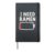 I Need Ramen Low Battery Icon Design Hardcover Journal, Black