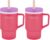 Infantino My 1st Tumbler, Durable Plastic Sippy Cup with Straw & Handle, Spill-Resistant, for On-The-Go, BPA-Free Transition Baby Cup, Hibiscus (Pack of 2)
