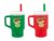 Infantino My 1st Tumbler, Silicone Sippy Cup with Straw & Handle, Spill-Resistant Baby Cup for On-the-Go, BPA-Free Transition Bottle, Green and Red Grinch Bundle