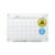 Infinity Magnetic Glass Calendar Board, Monthly Planning/Scheduling, 24″ x 18″, White Surface