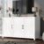 InfraHHZQ Vibe Haus TV Stand for 65 Inch TV, Modern Entertainment Center Media Console Cabinet with 2 Large Storage Cabinets, Adjustable Shelves & Solid Wood Legs, White for Living Room Bedroom