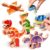 INIFEIDALA Magnetic Wooden Dinosaur Building Blocks,Take Apart STEM Montessori Educational Toy,Fine Motor Skills Development Ages 3-6,Hand-Eye Coordination