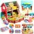 INIFEIDALA Montessori Farm Dollhouse for Toddlers 3-5, Wooden Farm Animals Playset for Storytelling, Pretend Play & Language Development