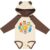 inktastic Solar Long Sleeve Creeper Newborn Natural & Brown W Ears 49777