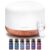 InnoGear Oil Diffuser & 6 Essential Oils Set, 500ml Essential Oil Diffuser for Home Essential Oils for Diffusers Humidifier Scent Gift for Mom, Cool Mist Aroma Diffuser with Oils