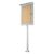 INNOVART Standing Enclosed Bulletin Board 36”x24”, Outdoor Lockable Community Sign with Aluminum Frame and Metal Pole, Enclosed Bulletin Board Weatherproof, Information Cabinet Display Case with Door