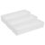 INOOMP 3pcs White Plastic Drawer Organizer Trays with Rounded Corners, Reusable Pp Material, Combination Design for Kitchen or Desk Storage to Keep Your Place Tidy and Organized