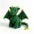 Inspirational Crochet Dragon Mini Companion, Handmade Knitted Wing Dragon Plush, Stress Relief Desk Decor with Motivational Card, Cute Fantasy Animal Keepsake Gift for Adults (Green)